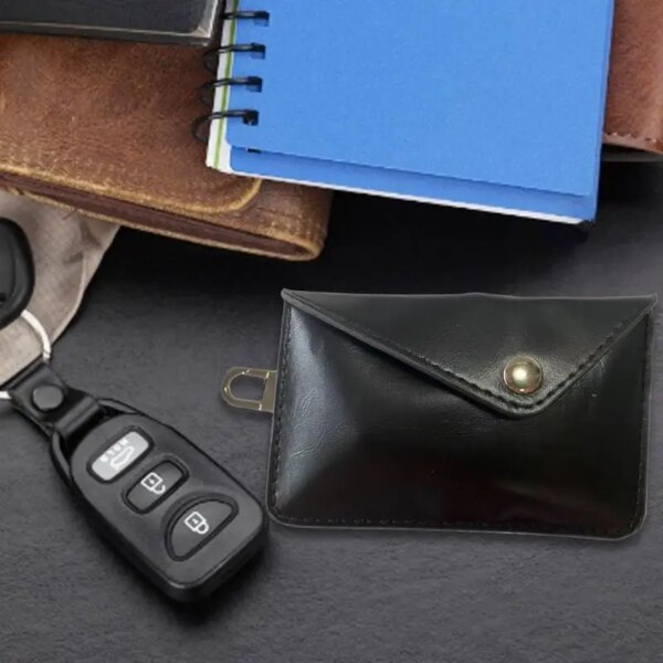 portefeuille rfid Étui en cuir PU pour bloqueur de Signal de clé de voiture
