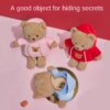 Ours en peluche cachette secrète – Coffre-fort dissimulé doux
