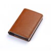 porte carte rfid de crédit pour hommes, porte-monnaie en cuir RFID