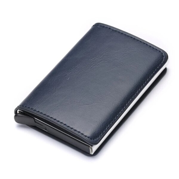 porte carte rfid de crédit pour hommes, porte-monnaie en cuir RFID
