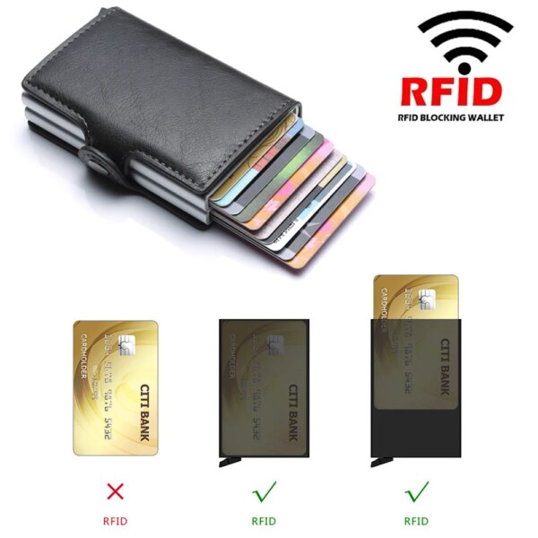 1330-28d91b.jpg portefeuille rfid intelligent pour hommes, petit porte-cartes RFID