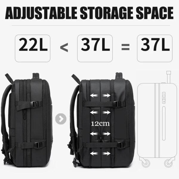 Sac a dos antivol de voyage pour hommes, Business, esthétique, école, extensible, USB