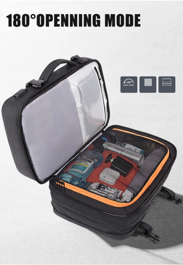 Sac a dos antivol de voyage pour hommes, Business, esthétique, école, extensible, USB