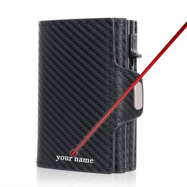 porte carte rfid de crédit Pop-Up avec Protection RFID portefeuille en cuir véritable