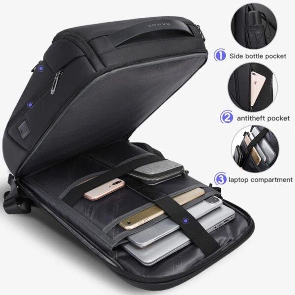 Sac a dos antivol étanche sac à dos pour ordinateur portable 17 sac d'ordinateur