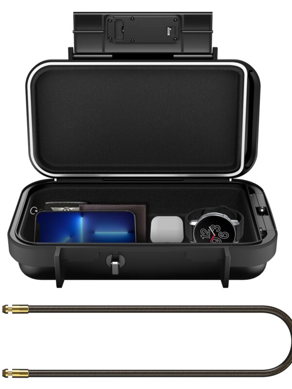 coffre fort secret Portable à 4 chiffres, serrure à combinaison avec corde