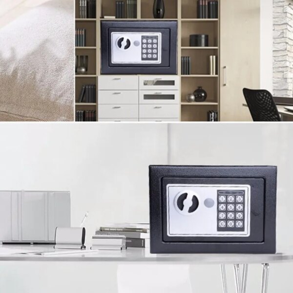 mini coffre fort numérique en acier, Mini coffre-fort ménager avec clé