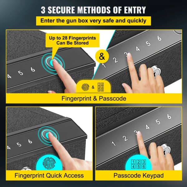mini coffre fort pour pistolet Vevor Q235 Coffre-fort pour pistolet en acier