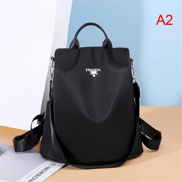 2412-9481f2.jpg Sac à dos de voyage d'école Oxford pour femmes, Anti-vol, en tissu Durable, nouvelle mode