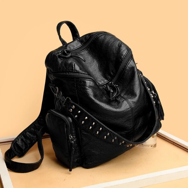 Annmouler – sacs à dos en cuir souple pour femmes, sac de jour de luxe de qualité, sac de voyage antivol, grand sac d'école