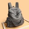 Annmouler – sacs à dos en cuir souple pour femmes, sac de jour de luxe de qualité, sac de voyage antivol, grand sac d'école