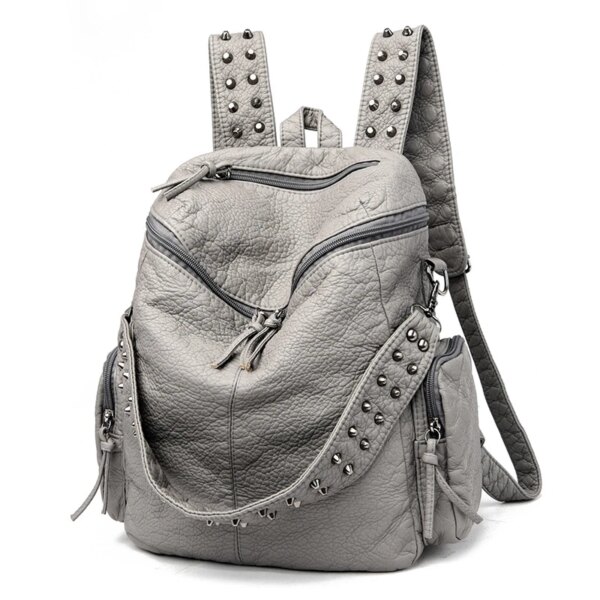 Annmouler – sacs à dos en cuir souple pour femmes, sac de jour de luxe de qualité, sac de voyage antivol, grand sac d'école