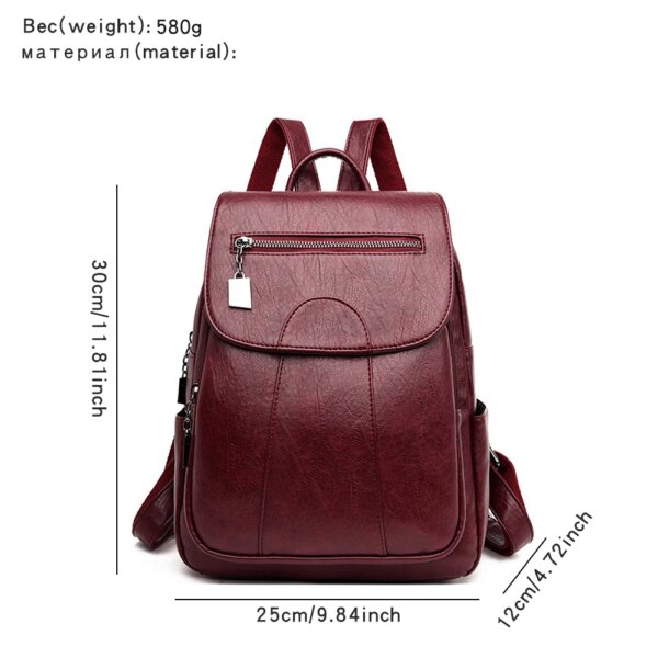 Sac Antivol à dos de grande capacité en cuir souple pour femmes, sac de voyage antivol