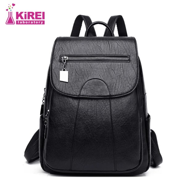 Sac Antivol à dos de grande capacité en cuir souple pour femmes, sac de voyage antivol