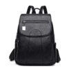 Sac Antivol à dos de grande capacité en cuir souple pour femmes, sac de voyage antivol