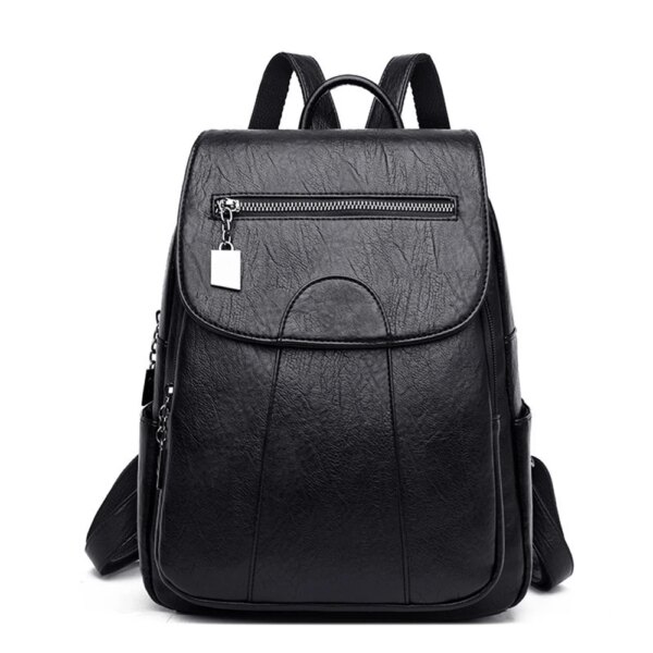 Sac Antivol à dos de grande capacité en cuir souple pour femmes, sac de voyage antivol