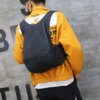 Sac a dos antivol individuel en cuir souple pour adolescents, pour filles et garçons