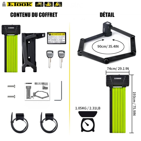 2619-941db8.jpg antivol velo Serrure Pliante Antivol Robuste Antivol Acier Spécial