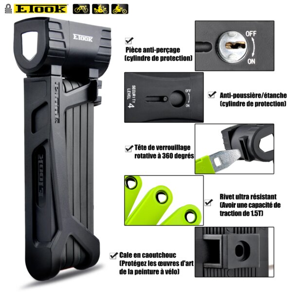 2619-ae4917.jpg antivol velo Serrure Pliante Antivol Robuste Antivol Acier Spécial