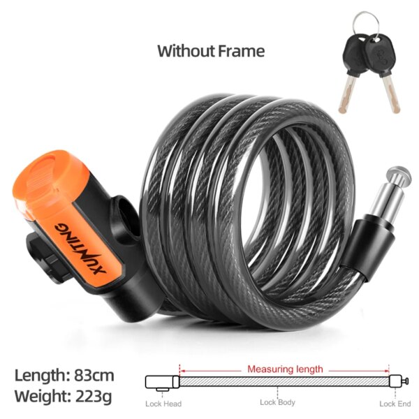 2776-26e892.jpg antivol velo à clés sécurisées enroulées, serrure de câble de vélo avec support de montage