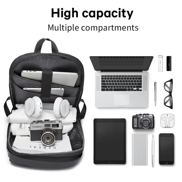 Sac a dos antivol étanche pour hommes et femmes, pour ordinateur portable 15.6 pouces