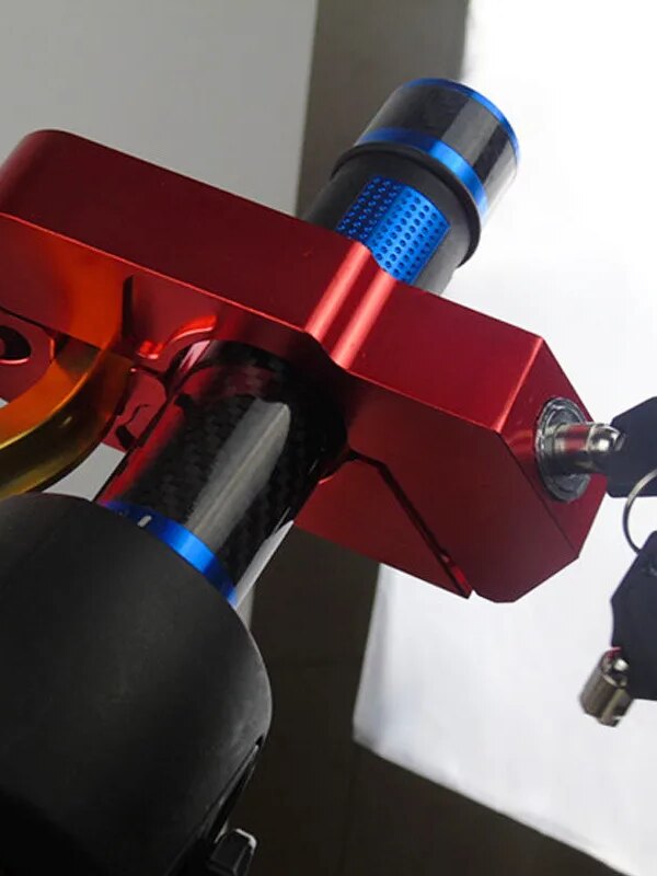 antivol velo Poignée de frein de guidon de moto, verrouillage solide imitant le verrou de vol