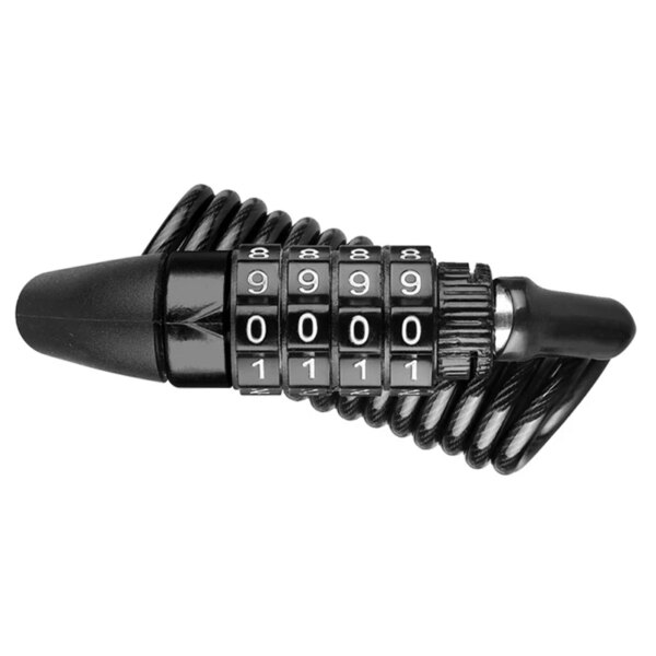 antivol velo Chaîne de câble de vélo en acier, verrou de sécurité à mot de passe à 4 chiffres