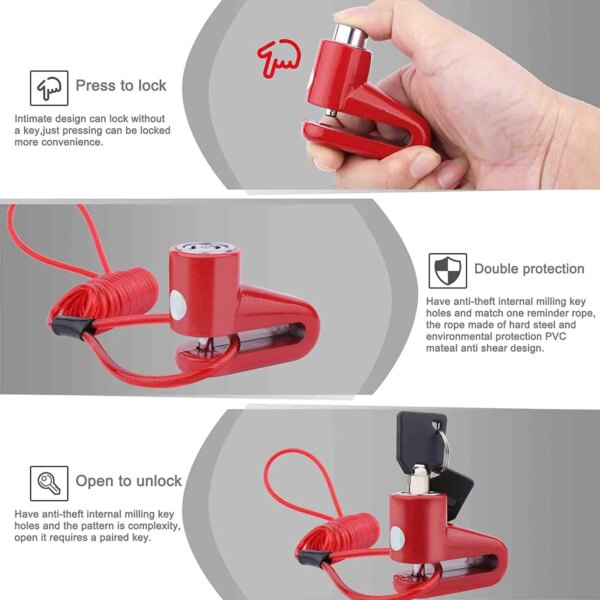 antivol velo Verrou de frein à disque universel, antivol