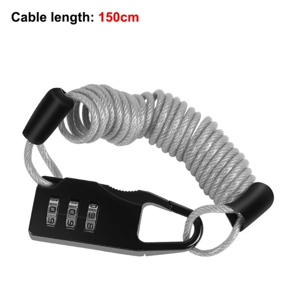 antivol velo serrure de casque Portable avec mot de passe à 3 chiffres