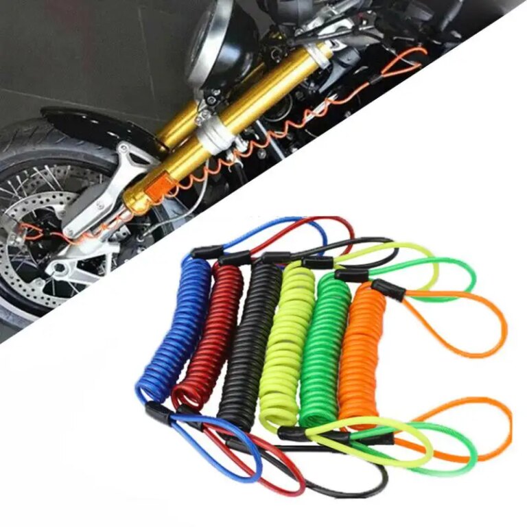 3585-d8ccc0.jpg antivol moto Câble de sécurité vert Anti-vol pour moto, 120cm, frein à disque sur roue
