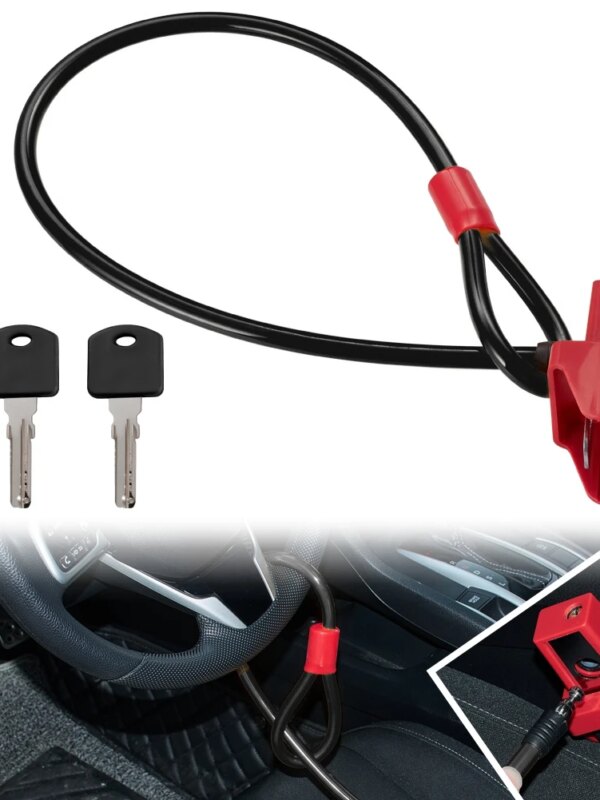 3668-224307.jpg antivol voiture Serrure de volant de voiture en acier antivol