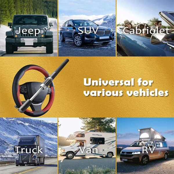 antivol voiture Verrou antivol pour volant de voiture