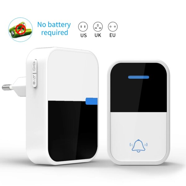 sonnette sans fil exterieur, bouton-poussoir étanche, sans batterie