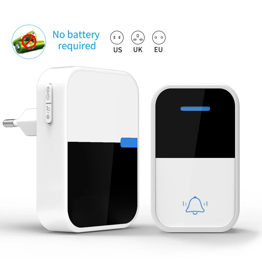 sonnette sans fil exterieur, bouton-poussoir étanche, sans batterie