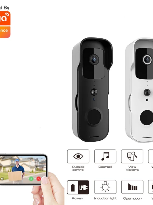 sonnette video intelligente, wi-fi, sans fil, interphone, batterie étanche