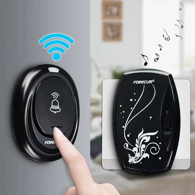sonnette sans fil exterieur étanche télécommande alimentée par batterie