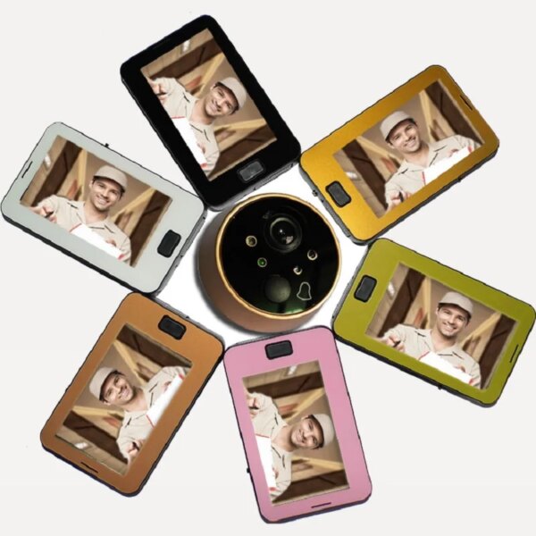 sonnette video sans fil caméra de porte numérique 4.3 pouces