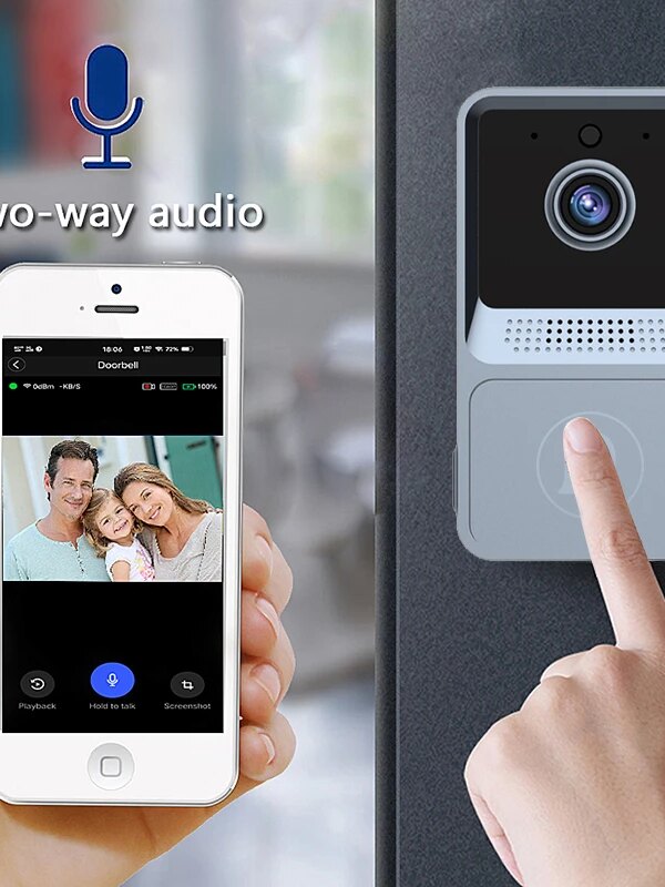 4274-603223.jpg sonnette video sans fil intelligente sans fil wi-fi, interphone vidéo