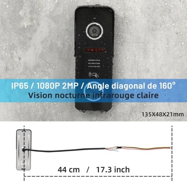 sonnette video sans fil visiophone sans fil,interphone video