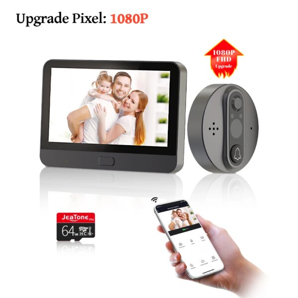 sonnette video sans fil smart WiFi sonnette de porte avec caméra 1080P/120 °