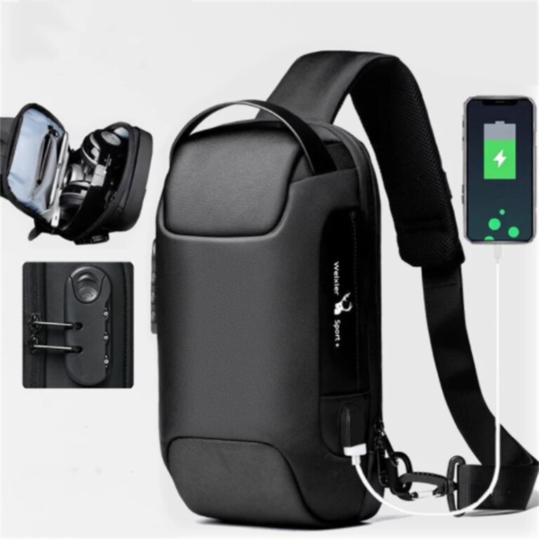 Sac bandouliere antivol poitrine
