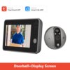 sonnette video sans fil de porte intelligente WiFi 1080P, visionneuse de sécurité à domicile