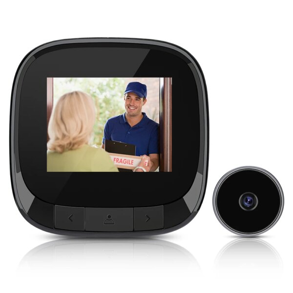 sonnette video sans fil numérique LCD 2.4 pouces, 90 °