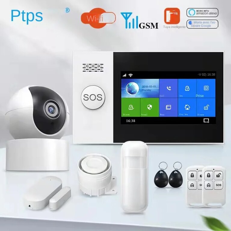 Alarme maison sans fil wifi avec écran et