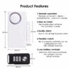 alarme Porte sans fil, fenêtre ouverte et fermée, ABS, télécommande