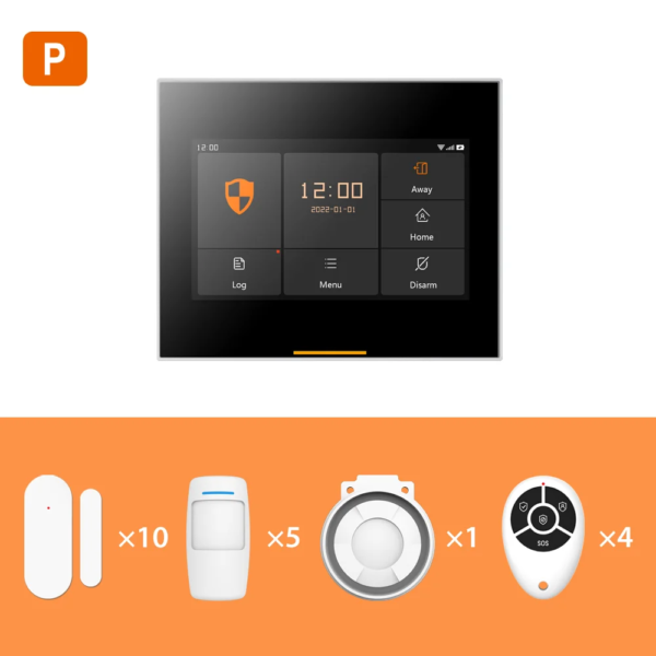 4874-23297e.png alarme – Kit de Système d'Alarme de Sécurité pour Maison Connectée au WIFI