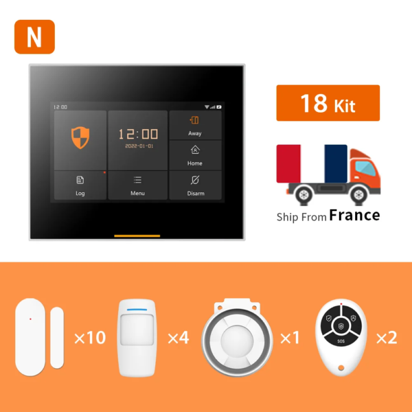 alarme – Kit de Système d'Alarme de Sécurité pour Maison Connectée au WIFI