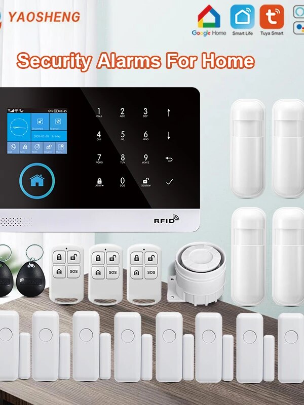 alarme Système de sécurité domestique sans fil, wi-fi, GSM, 433MHz