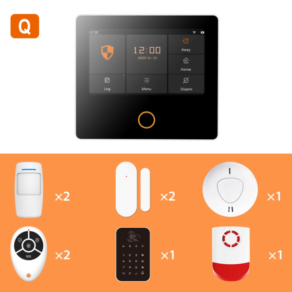 alarme – système d'alarme domestique sans fil, wi-fi SecPanel 5