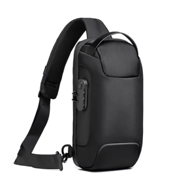 Sac antivol à bandoulière étanche pour hommes, sacoche USB Oxford antivol